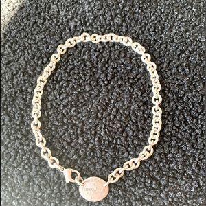 Tiffany , sterling silver, oval link necklace